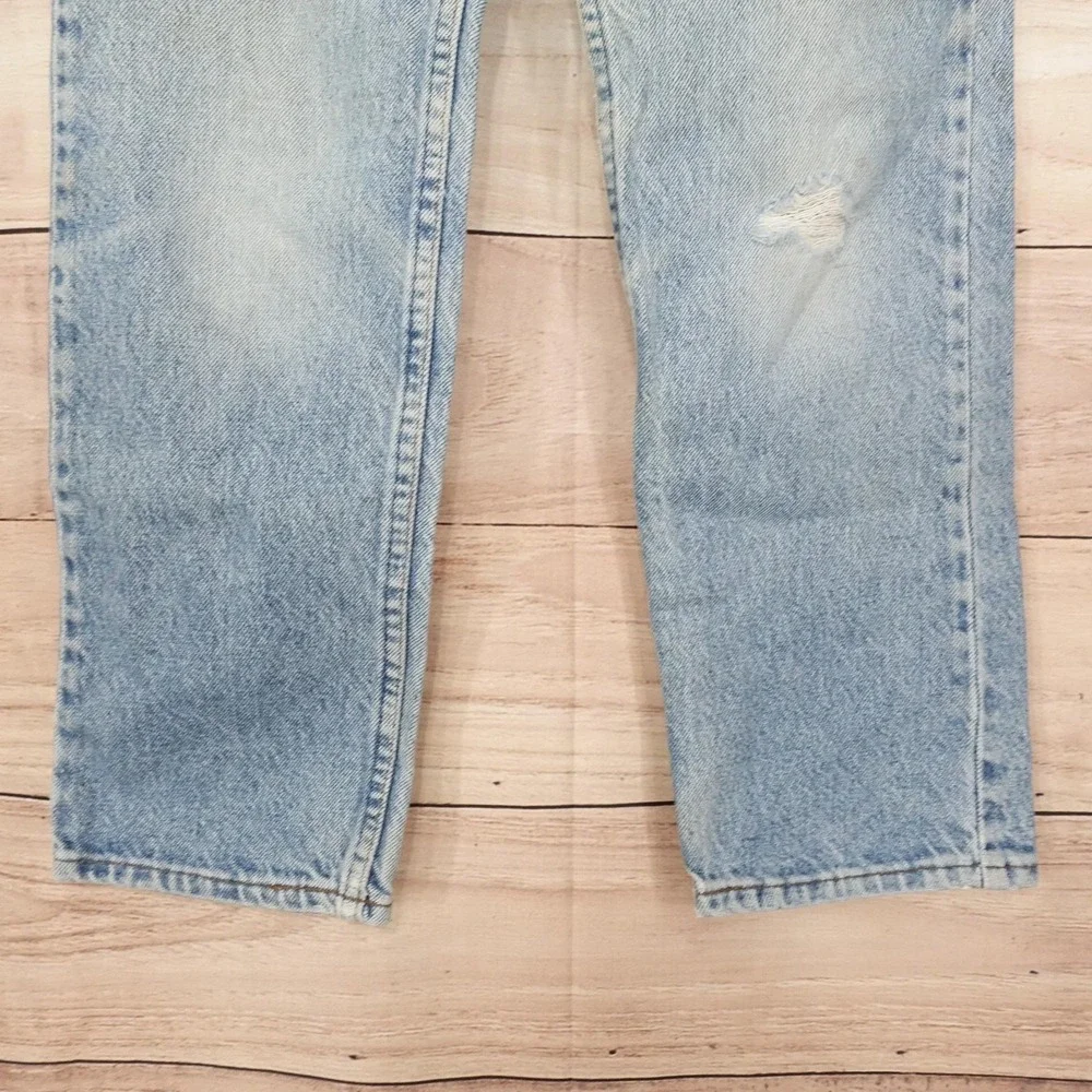 Vintage Levis 510 Regular Jeans Boys 25x25 Blue Denim Made USA Orange Tab
